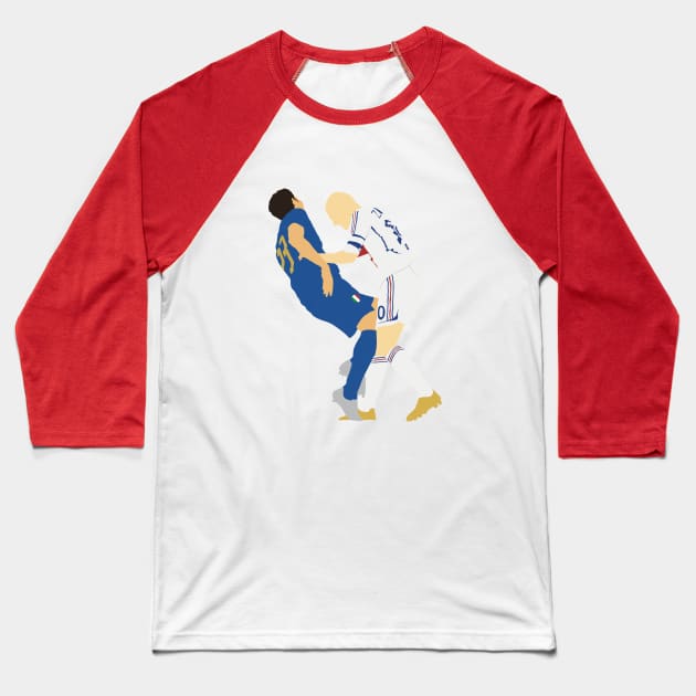 The final headbutt zidane iconic materazzi 2006 minimalist illustration Baseball T-Shirt by maoudraw